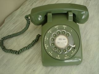Vintage 1974 Bell System Stromberg - Carlson Rotary Dial Green Desk Telephone Vgc