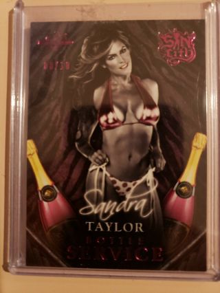 Playboy Benchwarmer Sandy Taylor Playmate Bottle Service Pink 8/10