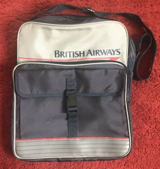 Vintage British Airways Ba Flight Cabin Travel Bag