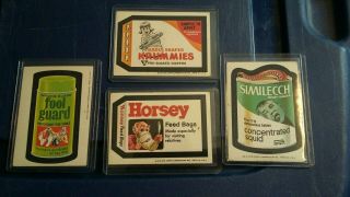 Wacky Packages Similecch,  Fool Guard,  Deodorat Krummies Diapers,  Horsey Feed Bags
