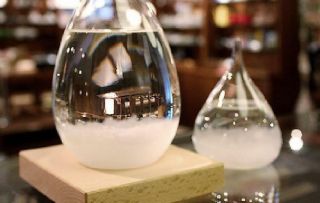 Christmas Day Storm Glass Barometer Large Crystal Drop Sphere Shape Weather 4