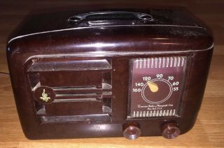 Emerson Radio & Phonograph Corp Ny Usa Model 507 1946 Am Tube Radio Vtg Bakelite