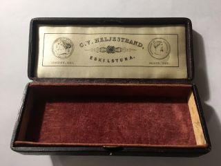 Antique C.  V.  Heljestrand Straight Razor Box