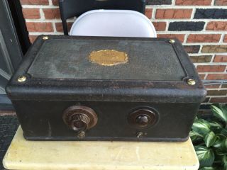 Vintage Atwater Kent Model 37 Radio In Metal Case - 1926 Usa - Chassis Only