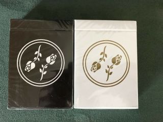 2 Decks Of Black Roses Playing Cards (1) V1 Edition & (1) Limited White/gold