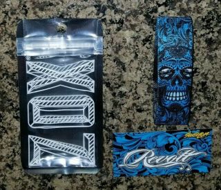 /100 Gold Stitched Zox Strap Bracelet Wristband " Revolt " With Card And Pouch
