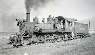 B&w Negative - San Luis Valley Southern Slvs 106 Steam 2 - 8 - 0 1958