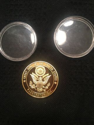 Washington Dc Challenge Coin Gold Plated Monument Great Seal Coin - Pretty