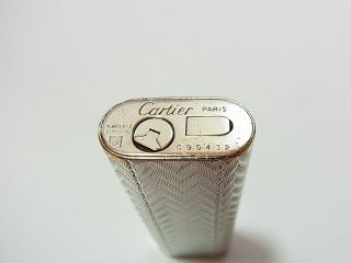 Cartier Paris Gas Lighter 30 Microns Oval Silver Plated 7