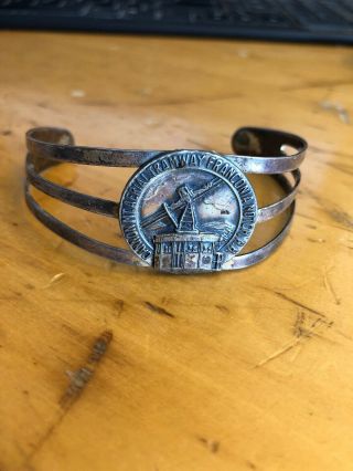 Vintage Sterling Silver Bracelet - Cannon Mountain Aerial Tramway Franconia Nh