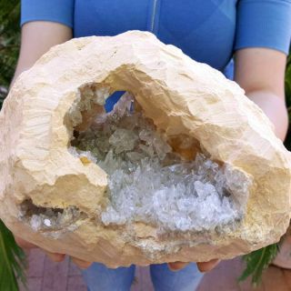 Very Fine Large Gallery 7 1/2 Inch Calcite Crystal Geode