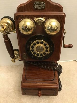 Thomas Museum Series Wood Antique Look Telephone