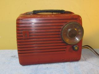 Vintage Emerson 790 Series B Am Tube Radio Table/lunchbox Ac/dc J0696