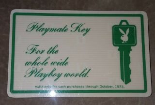 Playboy Bunny " Playmate Key " For The Whole Wide Playboy World 1973