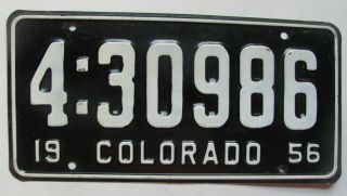 1956 Colorado Car License Plate El Paso