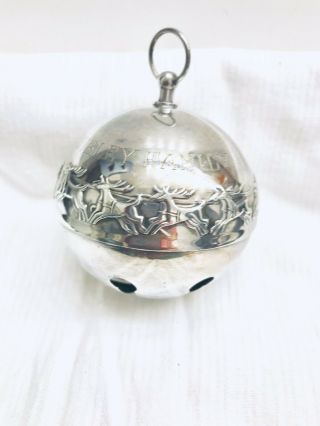 Vintage Wallace 1972 Engraved Christmas Silver Bell