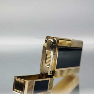 Great Rare ST DUPONT Gold plated and china lack feuerzeug lighter 5