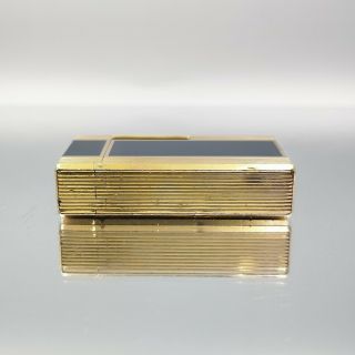 Great Rare ST DUPONT Gold plated and china lack feuerzeug lighter 6