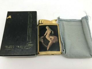 Evans Lighter With Nude Figure & Pouch