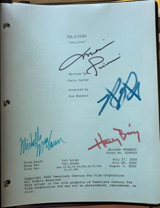 The X - Files Autographed Without Script