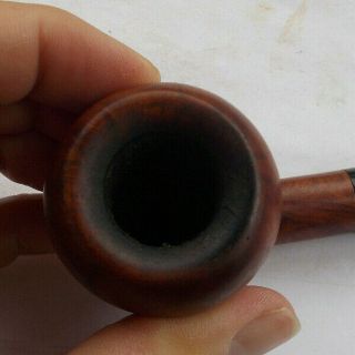 RARE Vintage Estate Tobacco Pipe Hand Made Carved Wood Italy Breyer Shape 3