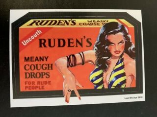 2018 Wacky Packages Variations Series Concept Card 1/2 Ruden’s Only 2 Made