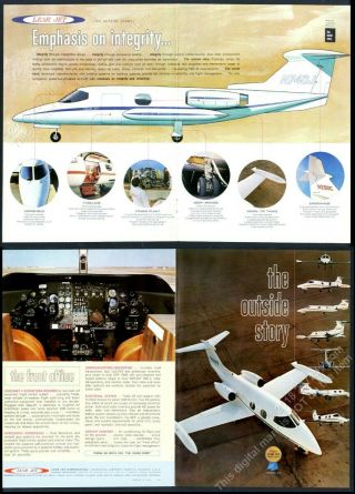 1966 Lear Jet 24 Learjet Plane Great Color Art And Photos Vintage Print Ad