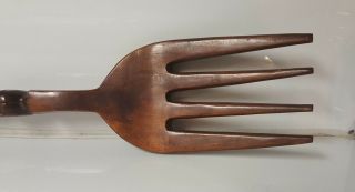Giant Hand Carved Wood Spoon and Fork kitchen decor Island foreign 38 
