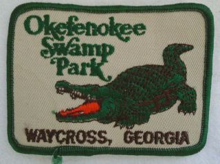 Vintage Okefenokee Swamp Park Alligator Patch Waycross,  Ga