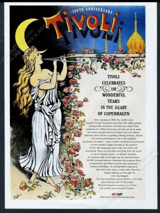 1993 Tivoli Gardens 150th Year Axel Thiesse Art Sas Vintage Print Ad
