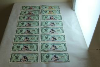 Disney Dollars 1996 Series 50 In Disney Cash