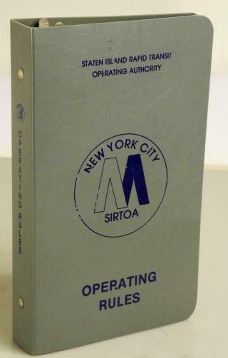 York City Rapid Transit Staten Island Operating Rules Book