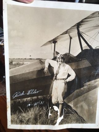 Ruth Elder Pioneering Female Aviator York Paris [rare]signed Photograph 8x10