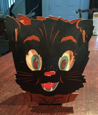 Antique Halloween Black Cat Paper Lantern