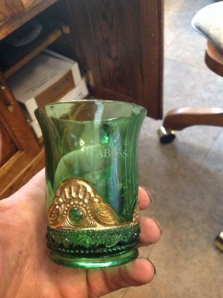 Wabasso Minn Green Eapg Glass Cup Mn Minnesota