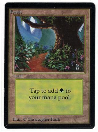 Mtg Magic The Gathering Forest Path Version Beta Sp