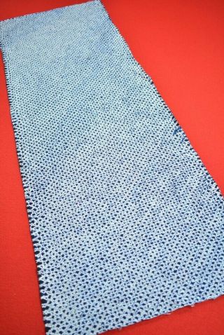 Yt56/50 Vintage Japanese Fabric Cotton Antique Boro Indigo Blue Shibori 41.  3 "