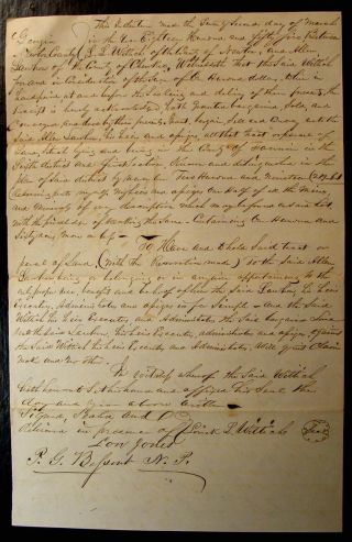 1855 Land Grant Or Sell Newton County Deed Document State Of Georgia