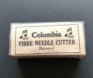 ANTIQUE BOXED COLUMBIA GRAMOPHONE FIBRE NEEDLE CUTTER WITH INSTRUCTIONS 3