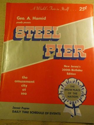 Atlantic City Steel Pier Program 1964 Bill Haley & The Comets,  Bobby Rydell,  Etc