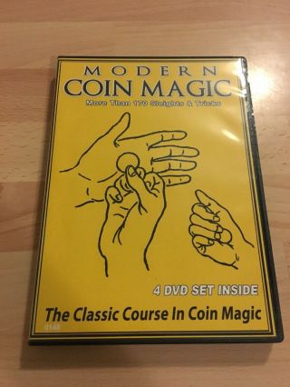 Modern Coin Magic 4 Disc Dvd Set With Over 170 Different Coin Sleights/tricks