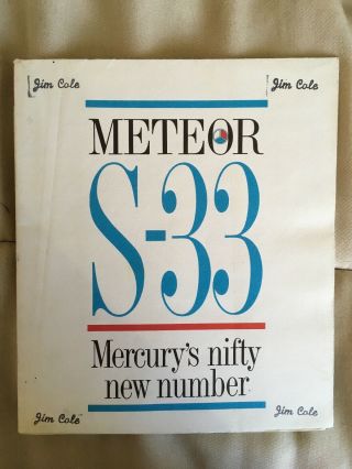 Vintage 1962 Mercury Meteor And S - 33 Sales Brochures 2 Pack (a - 223)