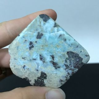 Vtg Collectors Geologist Blue Larimar Raw Mineral Specimen Rock 120g 2
