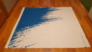 Awesome Rare Vintage Mid Century Retro Marimekko Huuto 1981 Abstract Blue Fabric