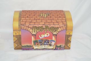 Harry Potter Uno Special Edition Card Game Mattel Treasure Chest Box
