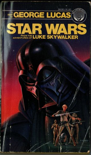 1976 A Novel By George Lucas Star Wars Paperback Ballantine Books Sf Fair/good