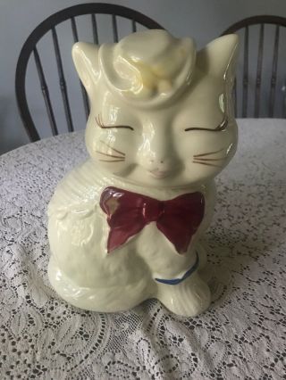 Vintage Shawnee Puss N Boots Cat Cookie Jar Usa 1940 
