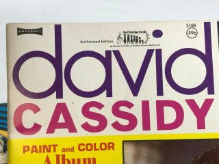 Vintage 1970 David Cassidy Paint & Color Album Partridge Family RARE 2