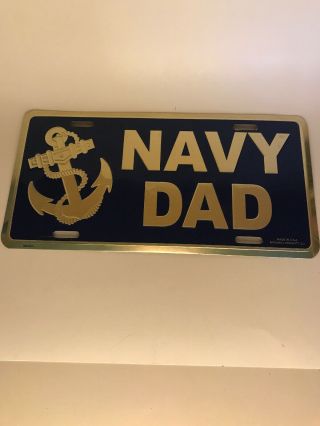 License Plate U.  S.  Navy Dad Military Pride Usn Auto Aluminum