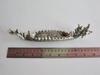 Old Cast Metal Dragon Boat 10 " Long 547 Grams Thailand Siam Southeast Asia